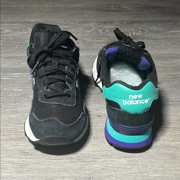 New Balance 515 Black and Teal Sneakers - Picture 8 of 9